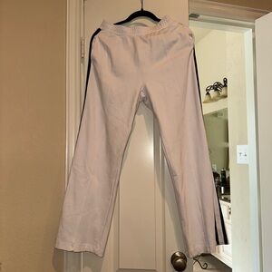 White Pants with Black Stripes